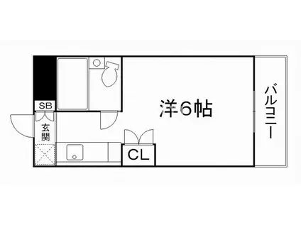 ボーン宇治II号館(1K/3階)の間取り写真