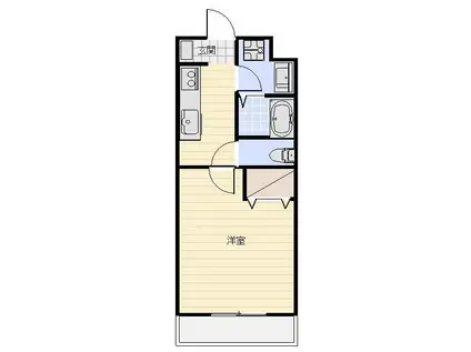 マンション秀(1K/2階)の間取り写真