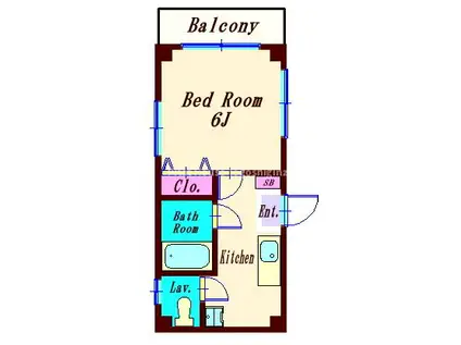 リファインハウス錦糸町(1K/1階)の間取り写真