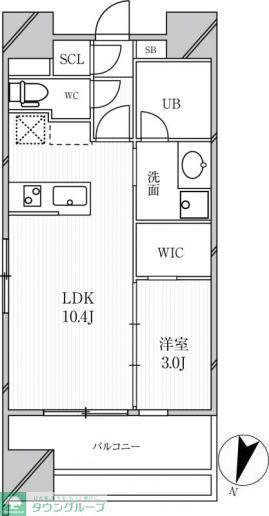 GRANPASEO明大前(1LDK/9階)の間取り写真