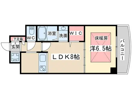 ノルデンタワー天神橋アネックス(1LDK/7階)の間取り写真