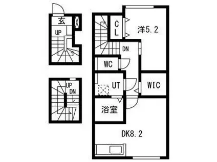 とってもたのし荘 (1LDK/3階)の間取り写真