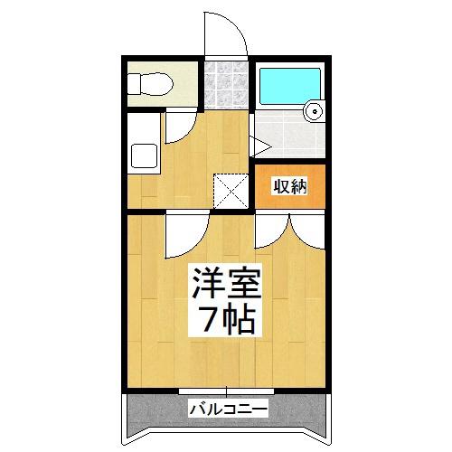 エスポアール中井(1K/2階)の間取り写真