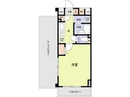 プレステージ桜坂(1K/4階)の間取り写真