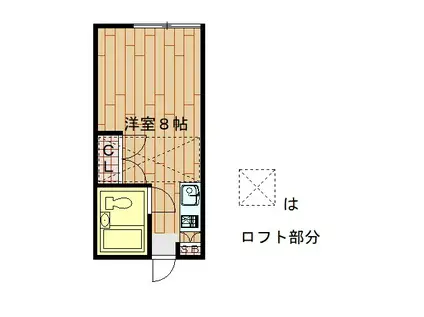 プラザ岡(ワンルーム/2階)の間取り写真