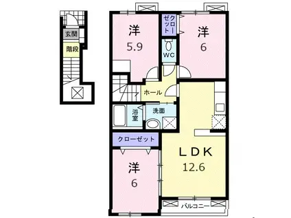 サンセレーノ II(3LDK/2階)の間取り写真