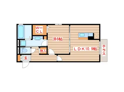 ルミエール(2LDK/2階)の間取り写真