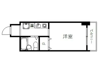 GLOIRE烏丸五条(1K/11階)の間取り写真