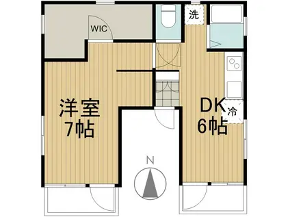 アネシス(1DK/1階)の間取り写真