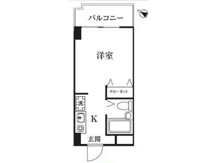 エクセラン西八王子(1K/2階)の間取り写真