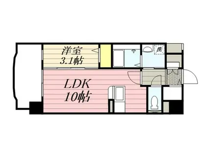 EL COCO 六ツ角(1LDK/8階)の間取り写真