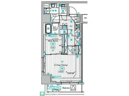 リライア東京墨田(1LDK/7階)の間取り写真