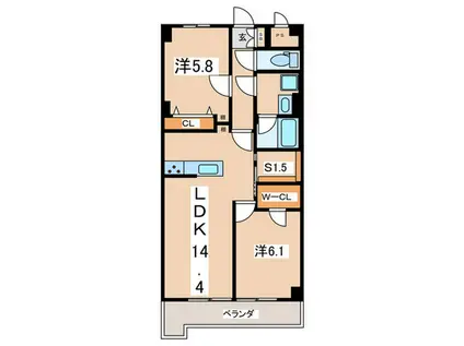 タック三ツ境(2SLDK/2階)の間取り写真