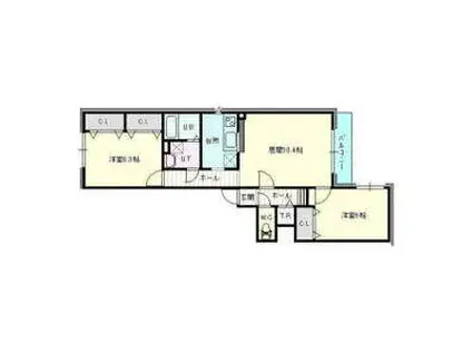 アビタ22本通6北(2LDK/2階)の間取り写真