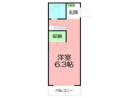 パークビル(ワンルーム/5階)の間取り写真