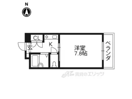 グレーシャス23(1K/2階)の間取り写真