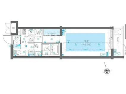 ZOOM広尾 ズーム広尾(1K/3階)の間取り写真