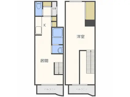 ローズハウス宮の森(1LDK/3階)の間取り写真