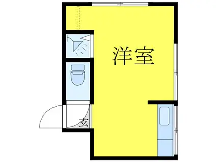 オレンジハウス(ワンルーム/2階)の間取り写真