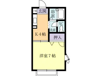 真鍋ハイム(1K/1階)の間取り写真
