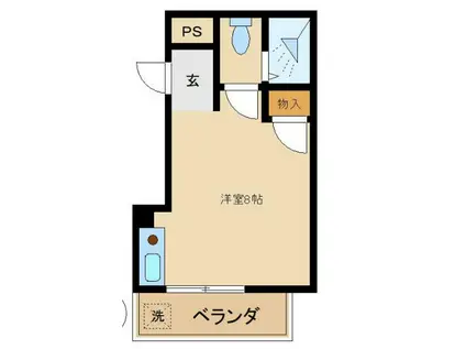 サンエトワールキノエ(ワンルーム/2階)の間取り写真