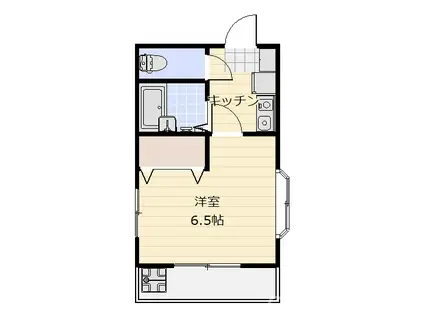 ポエム朝霞(1K/2階)の間取り写真