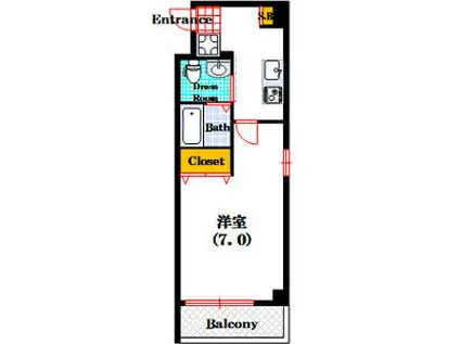 コンフォータブル阿波座(1K/5階)の間取り写真