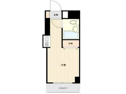 TOP・東高円寺(ワンルーム/2階)の間取り写真