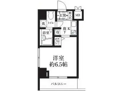 HF東日本橋レジデンス(1K/3階)の間取り写真