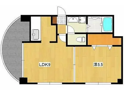 プリセント武之橋(1LDK/6階)の間取り写真