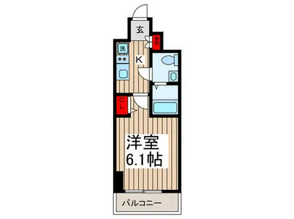 オーパスホームズ南行徳(1K/12階)の間取り写真