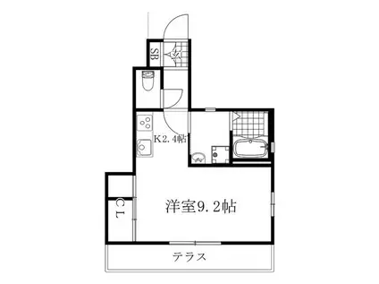 エントピアヤダIII(ワンルーム/1階)の間取り写真