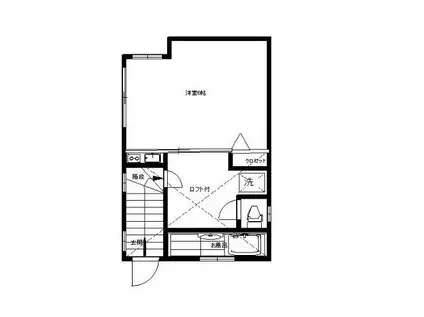 G・Aヒルズ堀切菖蒲園(1K/2階)の間取り写真