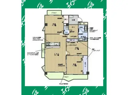 ハイムビーオール(3LDK/3階)の間取り写真