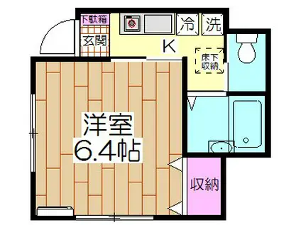 東武伊勢崎線 梅島駅 徒歩5分 3階建 築17年(1K/1階)の間取り写真