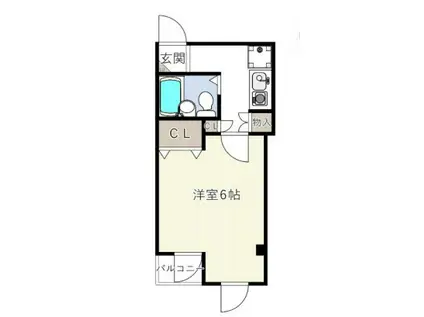 シティプラザ赤羽(ワンルーム/2階)の間取り写真