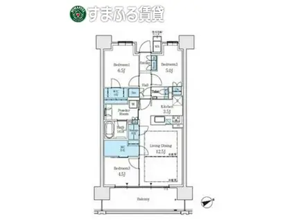 パークホームズ刈谷アネシア ノースレジデンス(3LDK/14階)の間取り写真