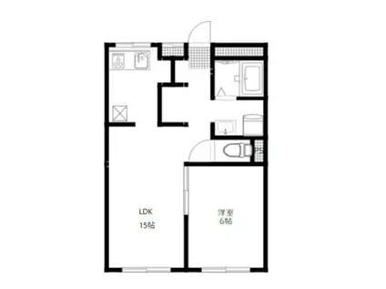 WHITE MAISON(1LDK/1階)の間取り写真