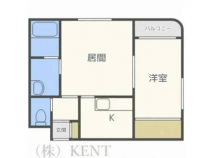 アーバンライフ西町(1LDK/1階)の間取り写真