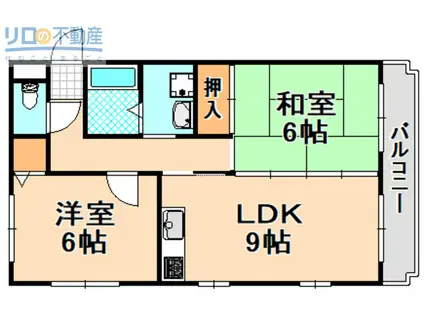 太陽ハイツ(2LDK/1階)の間取り写真