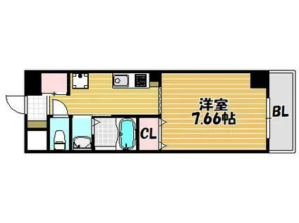 スマイルテラス(1K/3階)の間取り写真