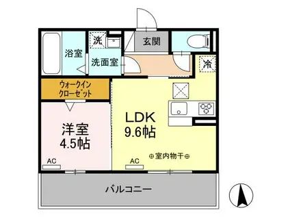 BRISA(1LDK/1階)の間取り写真