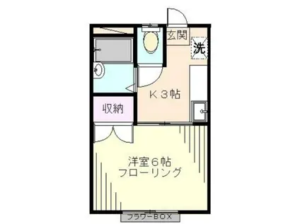 メゾンブラーンシュ(1K/1階)の間取り写真