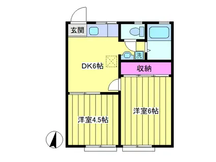 セントラル入江(2DK/2階)の間取り写真