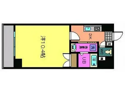 コーポPALIII(1K/3階)の間取り写真