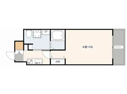 パレグレース十日市(1K/5階)の間取り写真