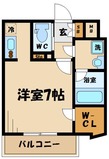 CHATEAU NAGAKURA 壱番館(1K/2階)の間取り写真