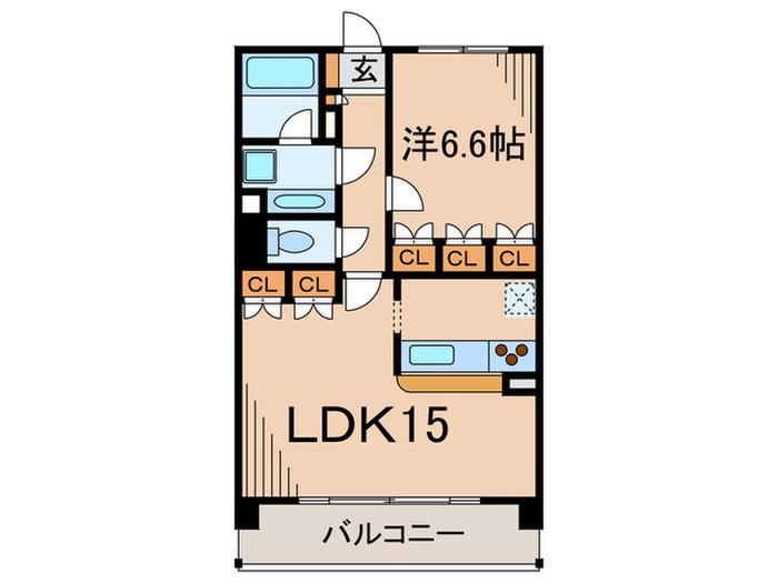 パシフィーク品川(1LDK/7階)の間取り写真