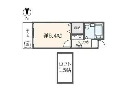スターホームズ鶴ヶ峰III(1K/2階)の間取り写真