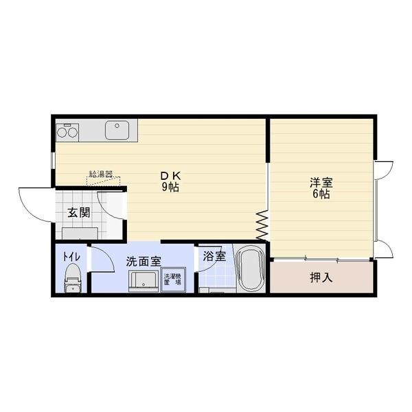 シャトーハイツ(1DK/2階)の間取り写真